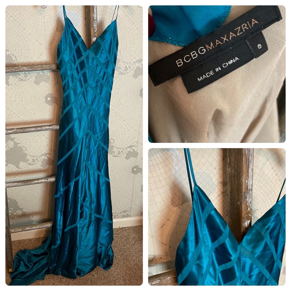 Bcbgmaxazria silk dress gown 8 EUC